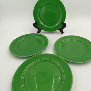 Set of 4 Homer Laughlin Harlequin Medium Green Salad Plates 7/1/2"